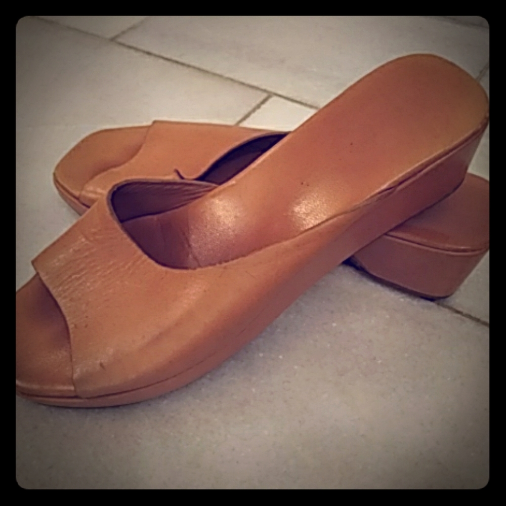 Costume National Wedge Slide Sandals